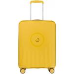 Malé cestovné kufre žltej farby na zips objem 35 l 